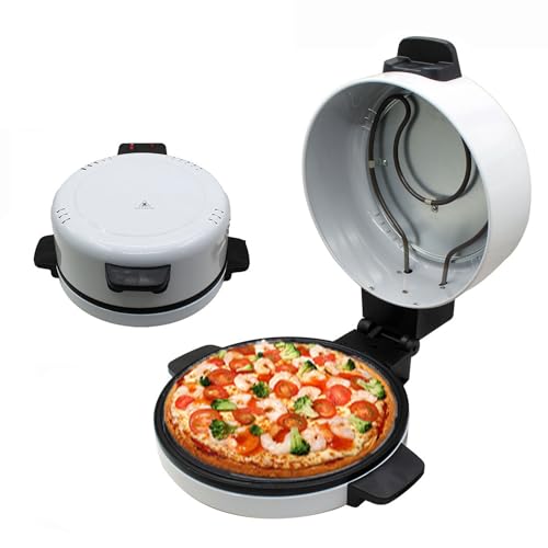 12 Inch Electric Pizza Maker, 2000W Nonstick Boiler Home Pizza Machine, Portable Automatic Heating Pizza Pan for Steak, Bread, Pizza, Bagels
