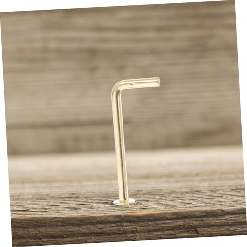 Image of Sturdy Durable 50pcs L-Shape Screw Hangers 7 /8'' .34'' Self-Tapping Metal Screws for Wall Hanging and DIY Projects