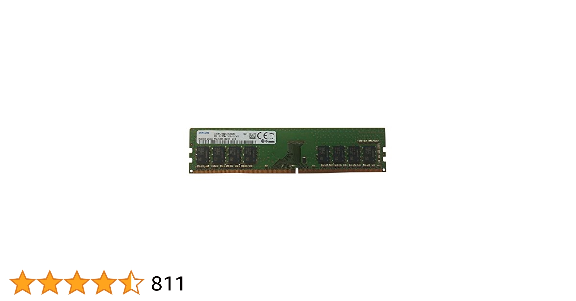 Amazon | Samsung 8GB DDR4 PC4-21300, 2666MHZ, 288 PIN DIMM