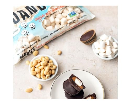Dandies Mini Vegan Marshmallows, No Artificial Flavorings, Food Dyes, Corn Syrup, or Gelatin, Perfect for Roasting, S’mores, or Snacking (1 Pack)