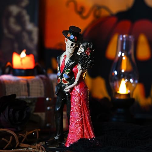 Statue de crânes d'Halloween résistante à l'eau pour embellir un étang de cour - 4