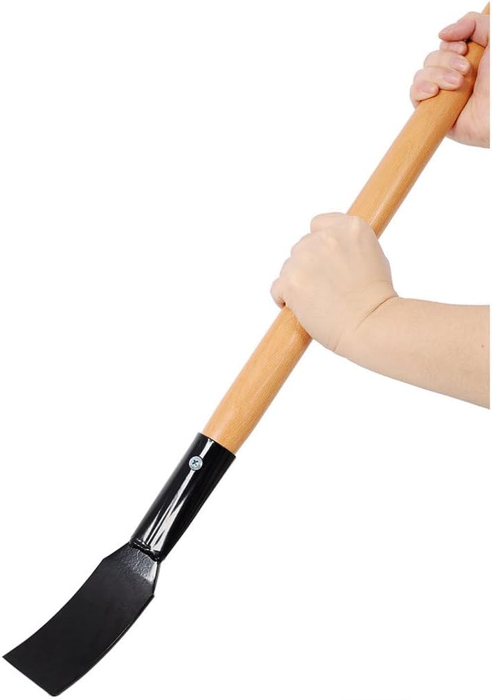 2PACK Felled Bark Spud Debarking Tool, Wood Handle Log Peeler Bark Removal Tool with 8" x 2" Blade, Heavy Duty Bark Spud 25 Inch, with Comfortable Wooden Handle, for Logs Without Damaging Wood