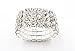 WTZ - New Sparkling 4 Row Crystal Rhinestone Stretch Ring