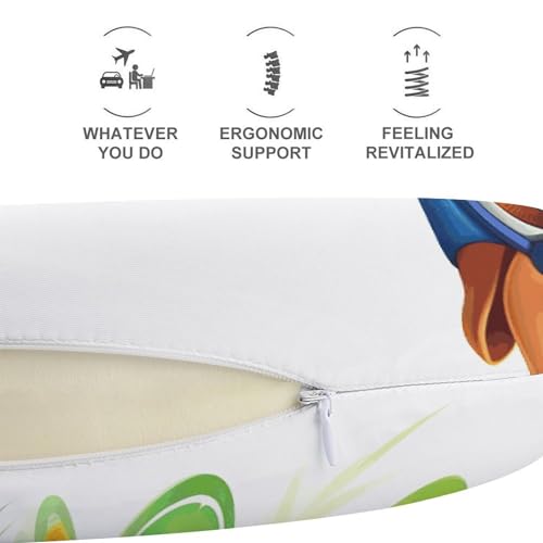 Almohada de espuma viscoelástica U con funda lavable miniatura 5