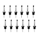 eBoot 12 Pack Stainless Steel Liquor Bottle Speed Pourers Tapered Spout with Rubber Dust Caps