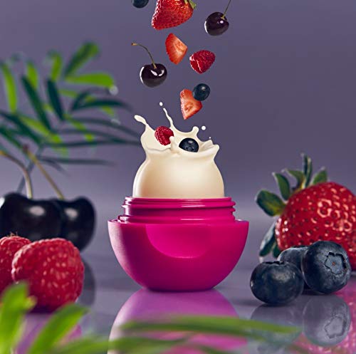 eos Super Soft Shea Sphere Lip Balm - Wildberry |Deeply Hydrates and Seals in Moisture | Sustainably-Sourced Ingredients | 0.25 oz
