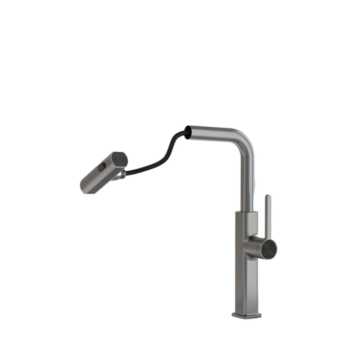 FCXWEVR Pull Out Kitchen Faucet Mixer Sink Faucet with 3 Spray Modes Copper Construction Multicolor (Gun Gray) Durable and Stylish Kitchen Upgrade