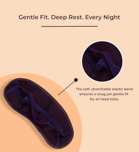 Image of Pack-2 Eye Mask | Soft & Breathable Sleep Mask for Women & Men | Light Blocking | Reusable & Comfortable Eye Cover for Travel, Yoga, Relaxation & Deep Sleep - Eco-Friendly Pouch (Black)