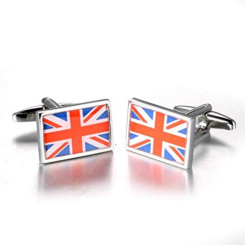 Mancuernillas KnBoB Bandera Británica Plata miniatura 2