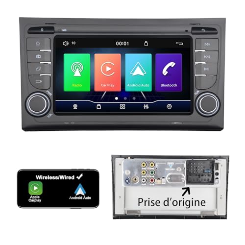 Autoradio Linux Audi S4 Android Auto CarPlay sans fil Bluetooth RDS