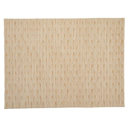 Restaurantware Speculo 16 X 12 Inch Woven Placemats, Set Of 6 Rectangle Table Placemats - Stain-Resistant, Easy To Clean, Tan Vinyl Placemats For Dining Table, For Homes Or Restaurants #TOP1
