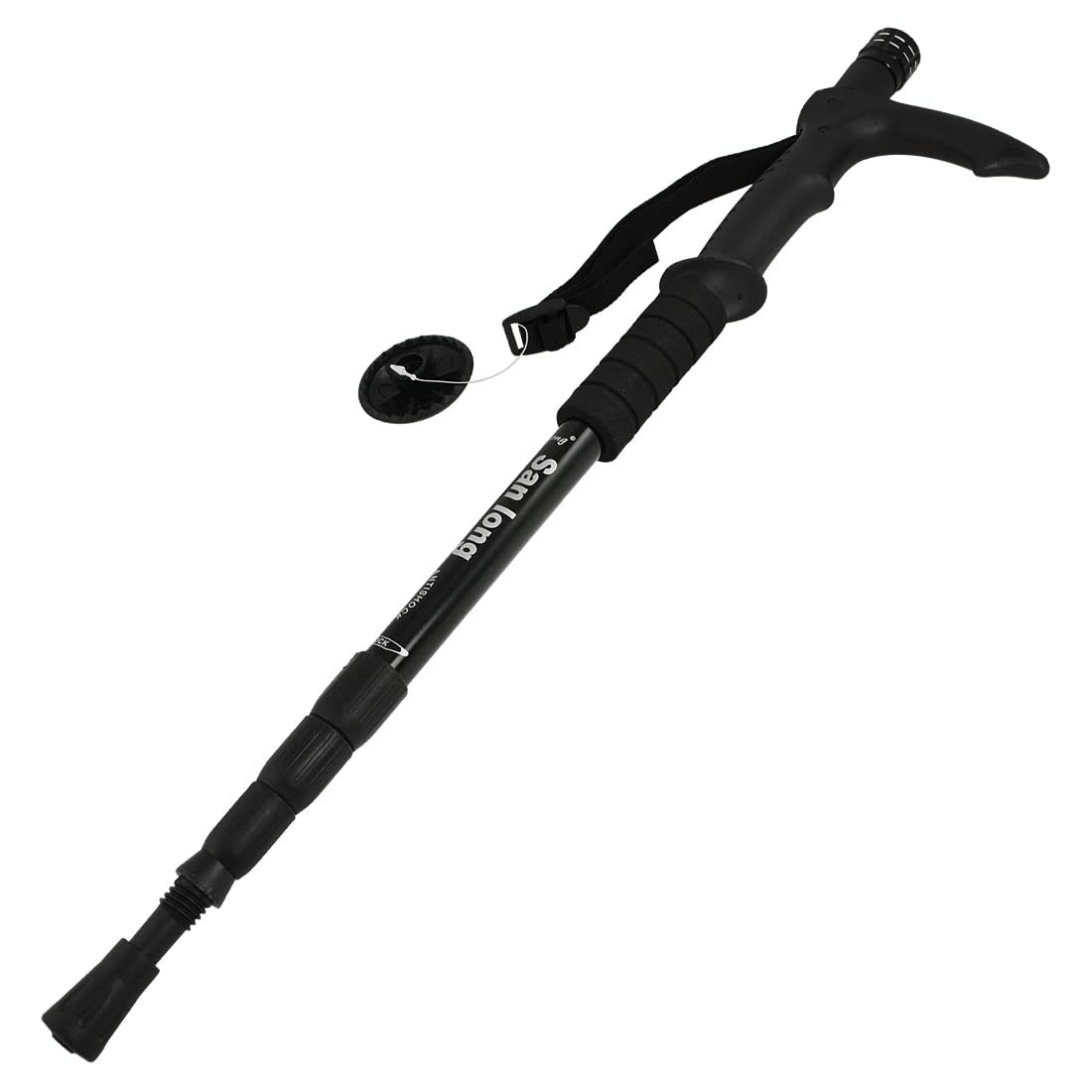 Travelers 5 LED White Light Antishock Trekking Pole Walking Stick Black (id: e53 a02 84e 9c4 a7e (id: e53 a02 84e 9c4 a7e
