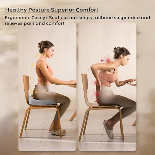 Image of SeatCushion for Tailbone & BackSupport for Chair -Sitting Cushion Back, Sciatica Back Support and Seat Cushion for Office & Home Chair (Ultimate Pro Back Support)