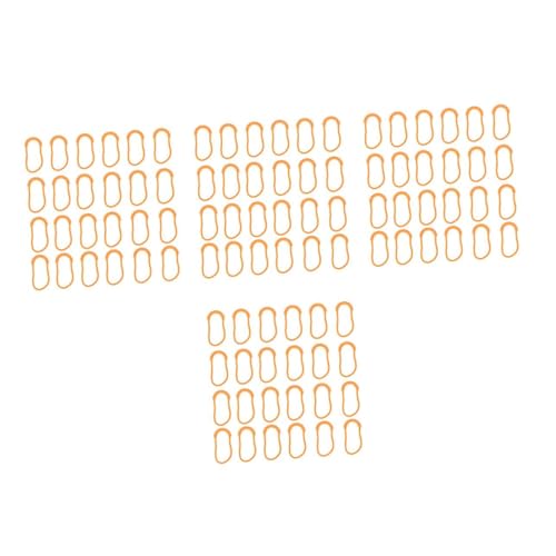 Veemoon 4sets u Shape Zipper Pull Cord Extension for Luggage Replacement Zipper Pulls Orange (Pack of 2) 30pcs*4