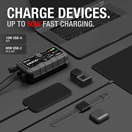 NOCO Boost X GBX45: 1250A UltraSafe Jump Starter – 12V Lithium Battery Booster Pack, Portable Jump Box, Power Bank & Jumper Cables - for 6.5L Gas and 4.0L Diesel Engines by NOCO - Image 5