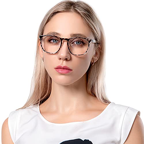 Image of TOREGE Safety Glasses, Safety Goggles Protective Eyewear With Anti-Fog And Anti-Blue Light Lenses For Nurse Women (Leopard & Yellow)