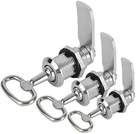 Door Lock Barrel,Cylinder hasp Lock, Cabinet Lock Universal Cam Cylinder Locks Door Cabinet Mailbox Drawer Locker Zinc Alloy Security Lock with Key Furniture Hardware Accessorie