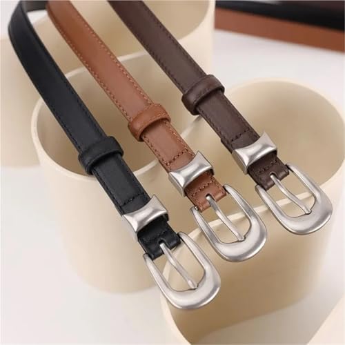 Belts For Women Retro Silver Buckle Thin Belt Women's Belt Decoration With Jeans Jacket Versatile Leather Waistband4