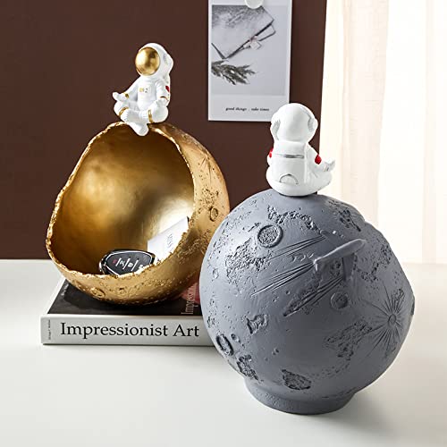 Beeldje Astronaut – Voetballer – Visser | Tweeluik Woondecoratie met Symboliek | Geschenken