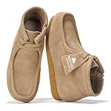 Project Cloud キッズ チャッカブーツ 本革 アンクルブーツ 男の子&女の子用 - 滑り止めフォールシューズ 女の子用ブーツ メモリーフォームインソール&ガムラバーソールガールズシューズ(LILWALLYBOOT), ウィートスエード, 1 Little Kid