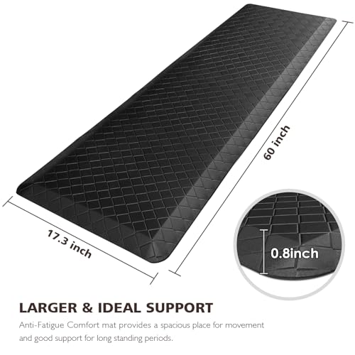 Image of HappyTrends Kitchen Floor Mat - 4 /5 Inch Thick Anti-Fatigue Kitchen Rug,Waterproof Non-Slip Kitchen Mats and Rugs Heavy Duty Ergonomic Comfort Rug for Kitchen,Office,Sink