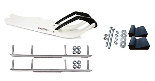 C&A Pro White XPT Snowmobile Skis w/ 6