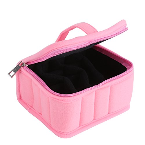 Essential Oils Storage, 30 Bottle Essential Oil Carrying Case Essential Oil Organizer Bag Travel Case For 15ml Oils (Pink)