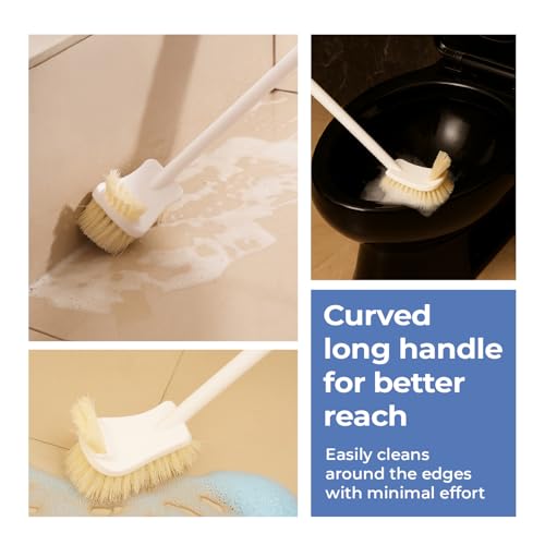 Image of Lifelong Toilet Cleaning Brush with Long Handle & Strong Bristles | Durable Bathroom Cleaning Brush for Toilet Bowl, Tiles & Floor | Ergonomic Grip, Compact Design & Easy Storage for Hygienic Cleaning