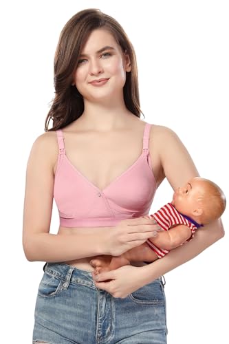 Image of Fabme Women's Cotton Nursing, Maternity, Feeding, Seamless Regular Bra