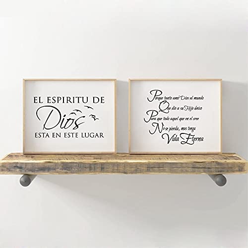 Décor à la maison chrétien L'esprit de Dieu peinture espagnole sur toile lot de 2