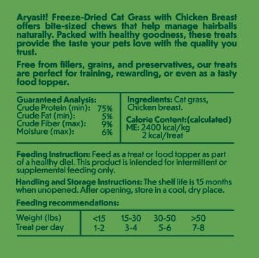 Freeze-Dried Single Ingredient Food Topper (Cat Grass with Chicken Breast)