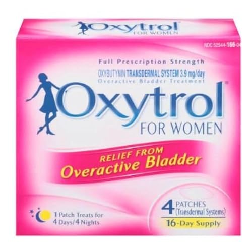 Oxytrol Women Overactive Bladder Transdermal Oxybutynin Patch 4 ct