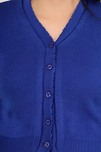 Image of Women Winter Wear V-Neck Half Sleeves Regular Fit Woollen Blouse