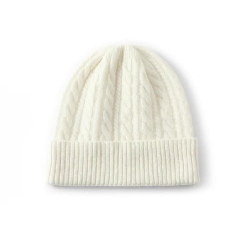 Women Soft Knitted Faux Fur Beanie Winter Warm Woolen Hat Cute Fluffy Plush Ear Protection Warmer Snow Cap for Girls