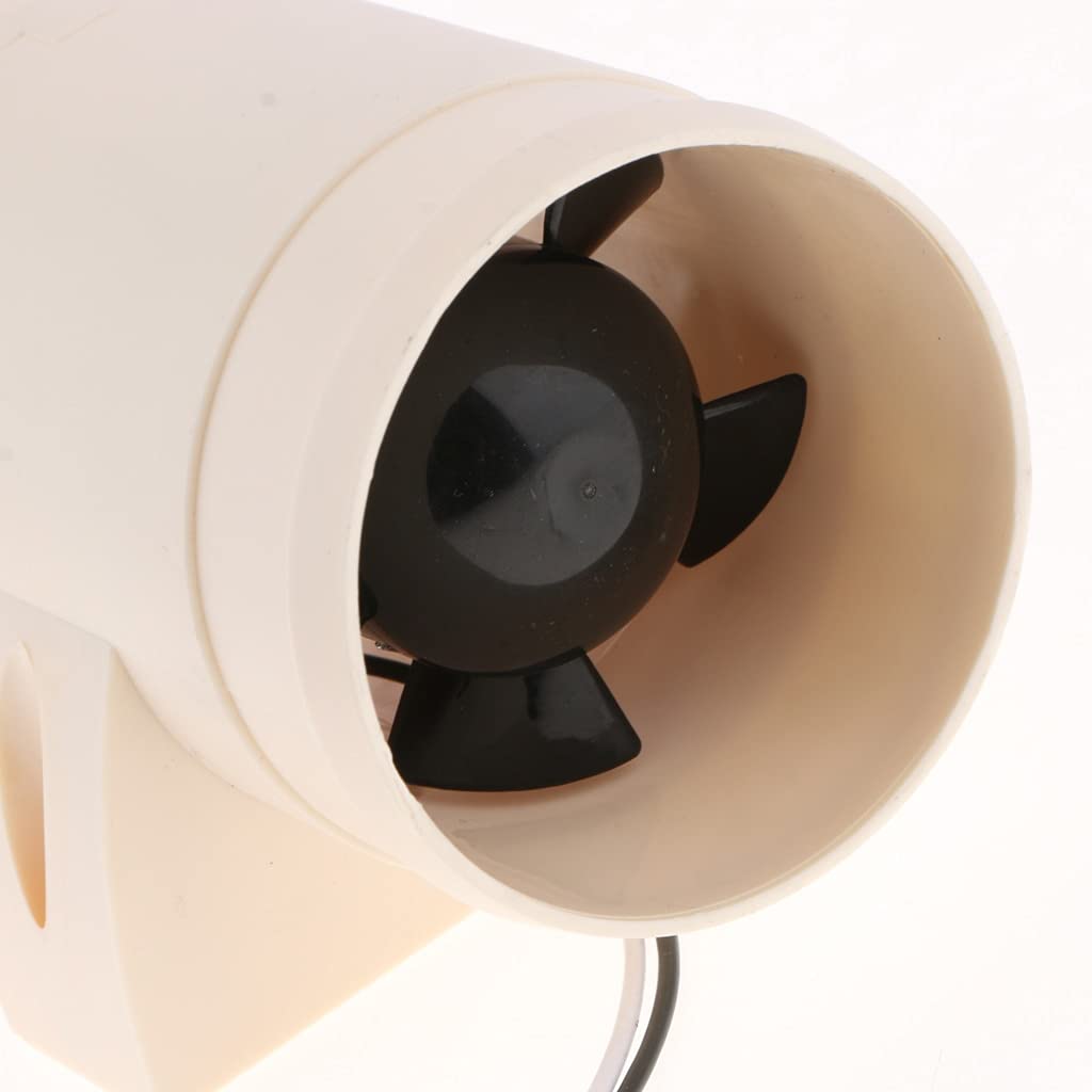 Accesorios Ventilador en línea silencioso de 3 Pulgadas, Ventilador de enfriamiento de Flujo de Aire Tranquilo de 12 V for circulación de Aire en conductos, respiraderos, Carpas de Cultivo, Blanco