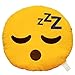 EvZ 32cm Emoji Smiley Emoticon Yellow Round Cushion Stuffed Plush Soft Pillow