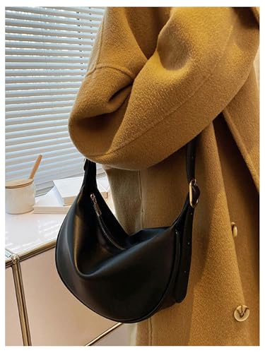 SweatyRocks Women's Leather Crossbody Bags Adjustable Strap Travel Work Shoulder Bags with Zipper4