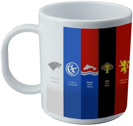 Game of Thrones mug and sticker.