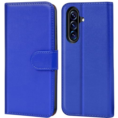 Verco Handyhülle für Samsung Galaxy A57 5G Hülle, Bookcase Tasche Flipcover für Samsung A57 5G Hülle [Kartenfächer/Aufstellfunktion], Blau