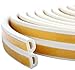 PRUGNA 20Ft Door Seal Weather Stripping, Window Rubber Seal Strip Self Adhesive Foam Tape for Door Window Gap and Wind Blocker, 3/8-Inch x 1/4-Inch x 20-Feet, 2 Tapes (White)