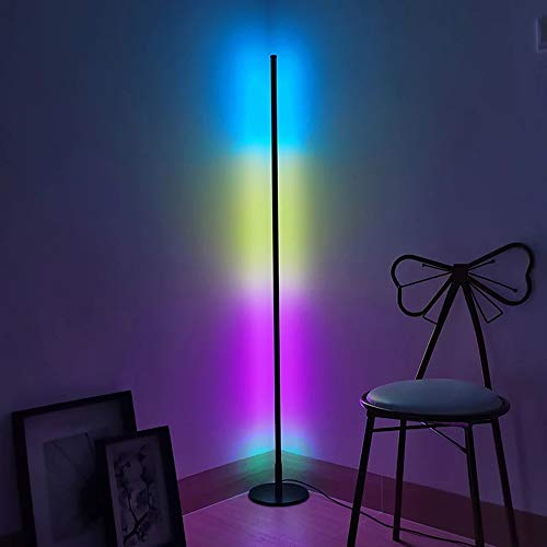 LED Stehlampe Ecke Dekoration 20W Wohnzimmer Moderne Vertikales Leselicht Dimmbar (16 Millionen Farben) Für Schlafzimmer, Büro Energiesparende