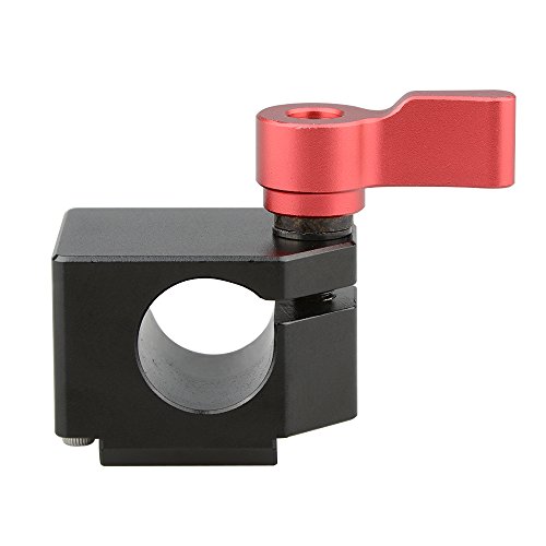 Image of CAMVATE 15mm Rod Clamp Cold Shoe Mount for Video Camera DSLR Rig(Red)