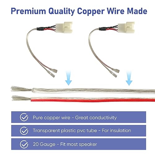 Image of Car Door Speaker Wiring Harness Replacement for 2011-2021 Ford F150 Escape Focus Mustang Mazda 2 3 6 CX5 Lincon Speaker Wire Adapter Connector Plug, 4PCS