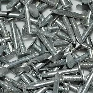 Galvanized Felt Clout Nails 13mm, 15mm, 20mm, 25mm Large Head Roofing Nails for Felt, Shed, Cabin, Pavilion Installation Rust Resistant Outdoor & Indoor Use Pack of 200 (Mixed)