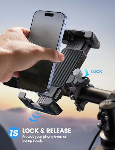 Lamicall Bike Motorcycle Phone Mount – [1s Quick Lock] Bike