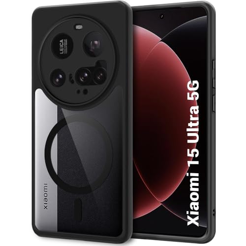 Image of TheGiftKart Hybrid Shockproof Back Cover Case for Xiaomi 15 Ultra 5G | Hard Back Cover Case for Xiaomi 15 Ultra 5G (PC & TPU, MagSafe Compatible, Transparent Clear Back, Black Sides)