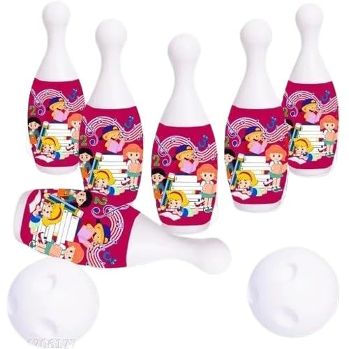 Play and Seek Kids Music Bowling Game Set Pins and Ball Set Large Bowling Toy Party Fun Games Ideal for Boys Girls (White)-image-30
