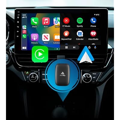 AutoSky AI Box Lite + 4in1 Retractable Car Charger Bundle Wireless CarPlay & Android Auto, Streaming app & YouTube, Fast Charging 100W USBC & 20W Lightning