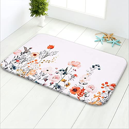 Image of LIVILAN Flower Bath Mat, Floral Rugs