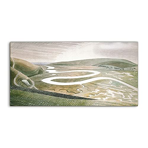 Tableau en verre trempé Éric Ravilious Port 100x50cm de qualité supérieure